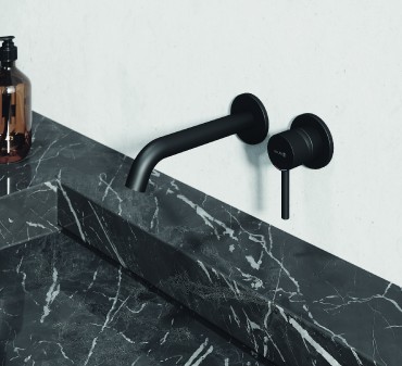 Kludi, Bozz, fals�k alatti, k�tlyukas, fali, mosd�csaptelep, matt fekete, 382453976