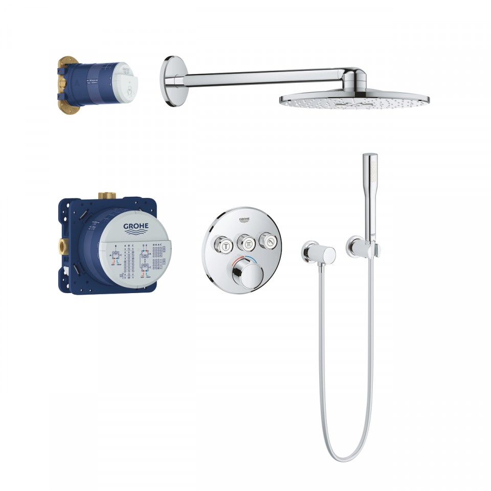 Grohe, SmartControl termoszt�tos zuhanyrendszer, 3 fogyaszt�s, alaptesttel 34709000