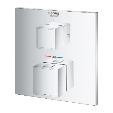 Csaptelep, Grohe, Grohtherm Cube 24154000, termoszttos zuhany/fejzuhany, 2 fogyaszts