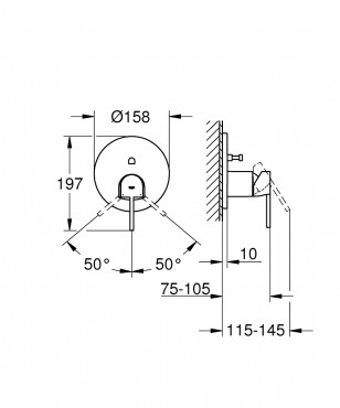 Grohe, Plus, kd csaptelep, falsk alatti, 2 fogyaszts, 24060003