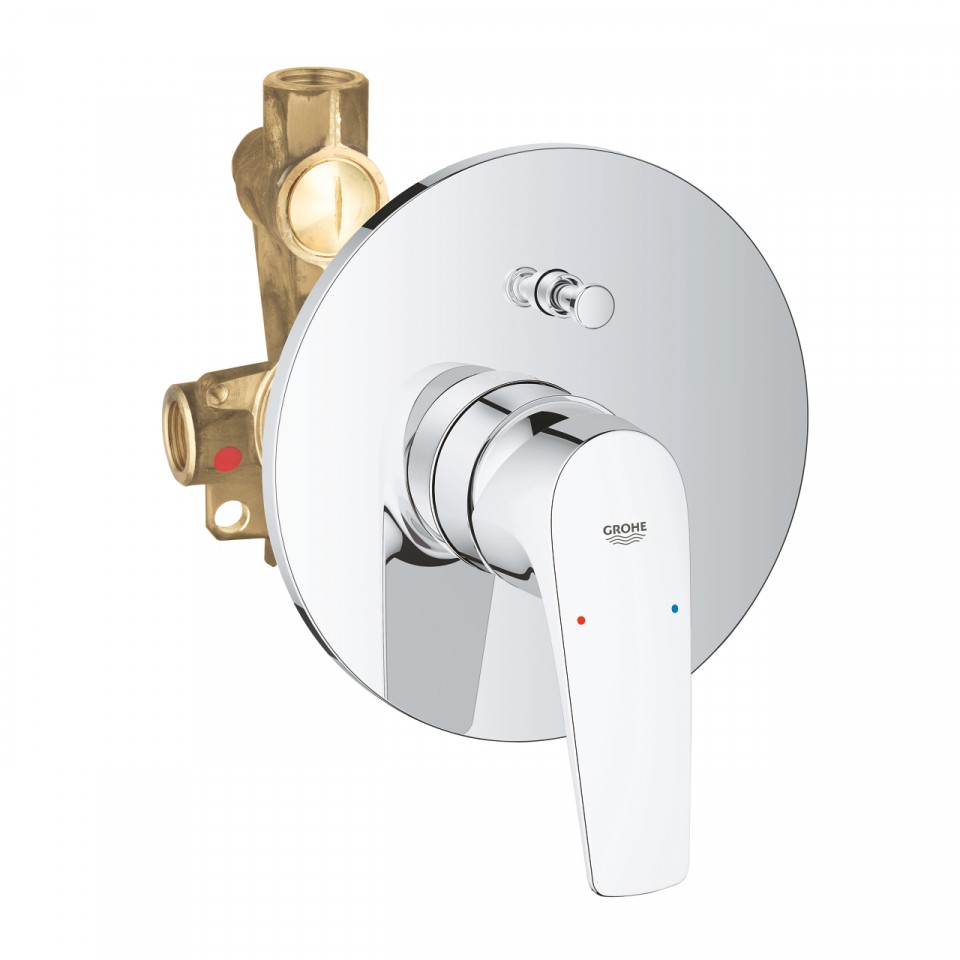 Csaptelep, Grohe, Bauflow 29113000, egykaros, kd/zuhanycsaptelep, alaptesttel