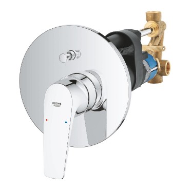 Csaptelep, Grohe, Bauflow 29113000, egykaros, kd/zuhanycsaptelep, alaptesttel