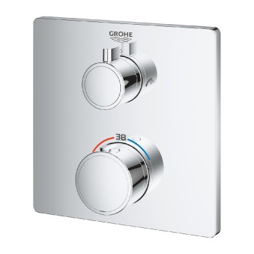 Csaptelep, Grohe, Grohtherm 24080000, termoszttos, kd/zuhanycsaptelep, 2 fogyaszts