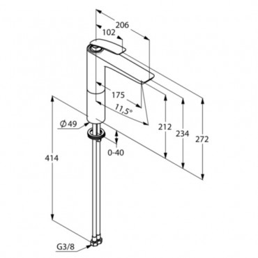 Kludi, Balance, mosdcsap mosdtlhoz, fehr / krm, 522969175