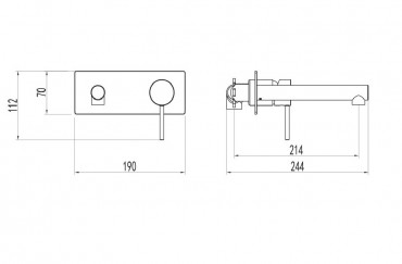 Wellis, Comino, Mosd csaptelep fali, ACS0264