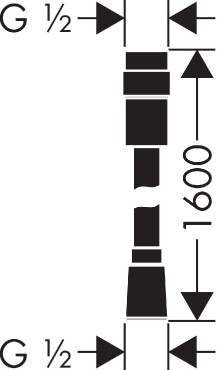 Zuhanycs�, Hansgrohe, Isiflex 28248000, mennyis�gszab�lyoz�val, kr�m, 160 cm
