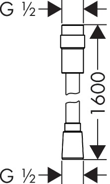 Zuhanycs�, Hansgrohe, Isiflex 28248000, mennyis�gszab�lyoz�val, kr�m, 160 cm