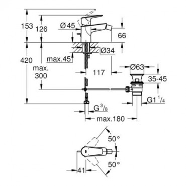 Grohe, Bau edge, egykaros bidcsaptelep, 23331001