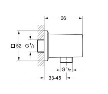 Grohe Allure Brilliant zuhanycsatlakoz, 27707000