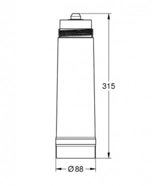 Grohe Blue, Szrfilter, M-es mret, 40430001, kapacitsa 1500 liter 20  dKH vz kemnysgnl