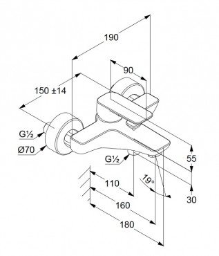 Kludi, Pure&Style k�dt�lt�, matt fekete 406813975