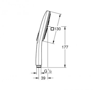 Grohe Rainshower SmartActive 130 Cube Kzizuhany, 26550000