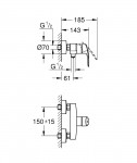 Grohe, Eurosmart, egykaros zuhany csaptelep, 33555003