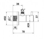 Kludi, G 1/2 x G 3/8 x 10 mm sarokszelep, 1584505-00