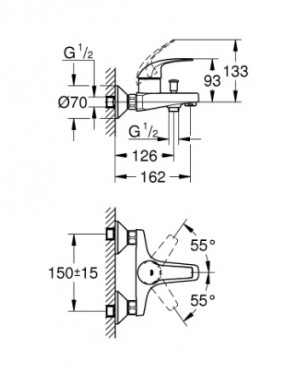 Grohe, BauCurve egykaros kdcsaptelep, 23599000