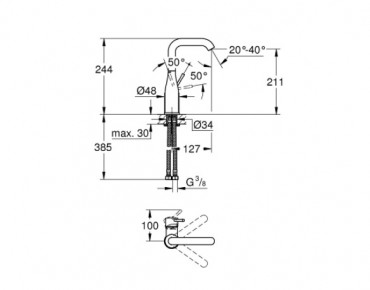 Grohe, Essence New egykaros mosdcsaptelep, 1/2