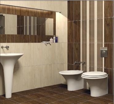 Dekorcsempe, Kai by Marazzi, Lucia Strips Brown 20*50 cm 2258 I.o.