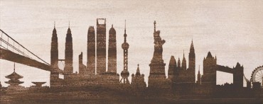 Dekorcsempe, Zalaker�mia Petrol, CITY F-53030 (2 db-os szett) 20*50 cm I. o.