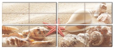 Dekorcsempe, Zalaker�mia, Beach F-53041 (4 db-os szett) 20*50 cm I.oszt.