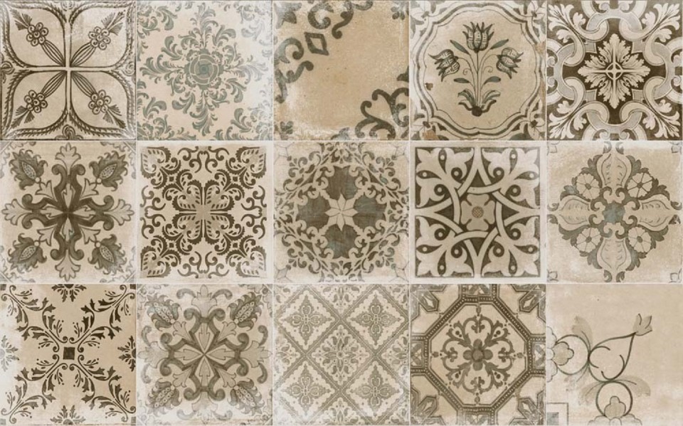 Dekorcsempe, KAI Group, Carpi Patchwork Beige 25*40 cm 5950 I.o.