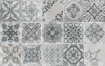 Dekorcsempe, Kai by Marazzi, Capri Patchwork Grey 25*40 cm 5951 I.o.