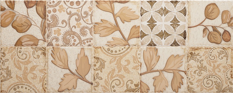 Dekorcsempe, KAI Group, Frame Patchwork Beige 20*50 cm 4870 I.o.