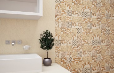 Dekorcsempe, KAI Group, Frame Patchwork Beige 20*50 cm 4870 I.o.