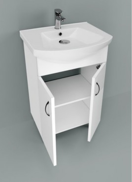 HB Fürdőszobabútor, Standard 55 mosdós fürdőszoba szekrény, 55 cm