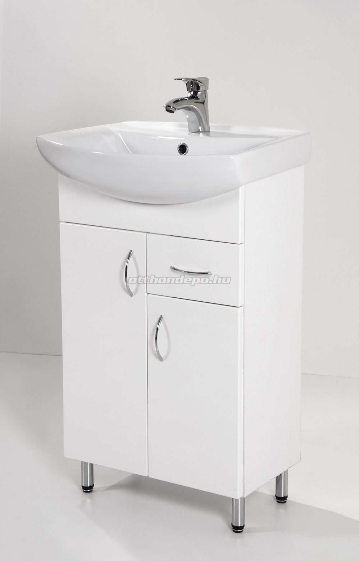HB Fürdőszobabútor, Standard 55F mosdós fürdőszoba szekrény, 55 cm
