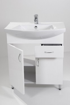 HB Fürdőszobabútor, Standard 75F mosdós fürdőszoba szekrény, 75 cm