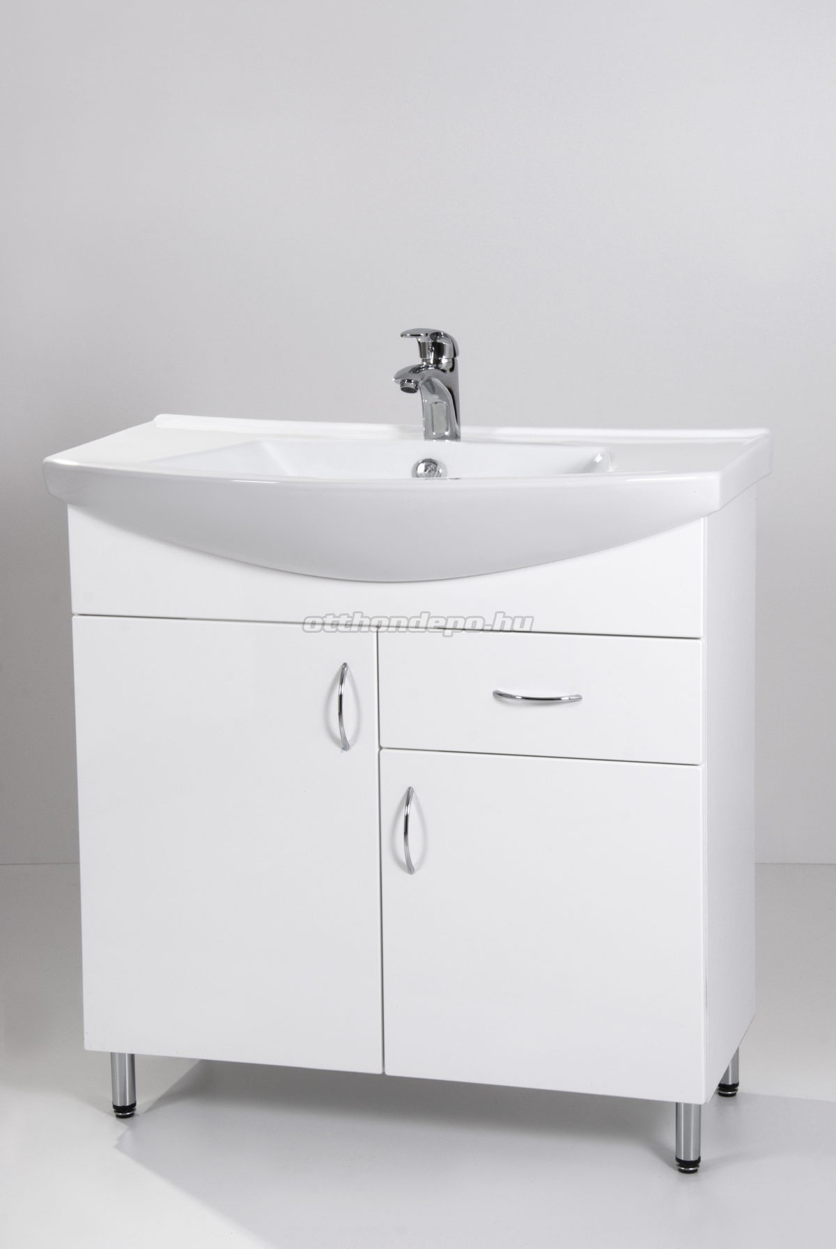 HB Fürdőszobabútor, Standard 85F mosdós fürdőszoba szekrény, 85 cm