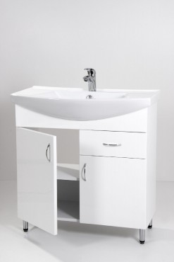 HB Fürdőszobabútor, Standard 85F mosdós fürdőszoba szekrény, 85 cm