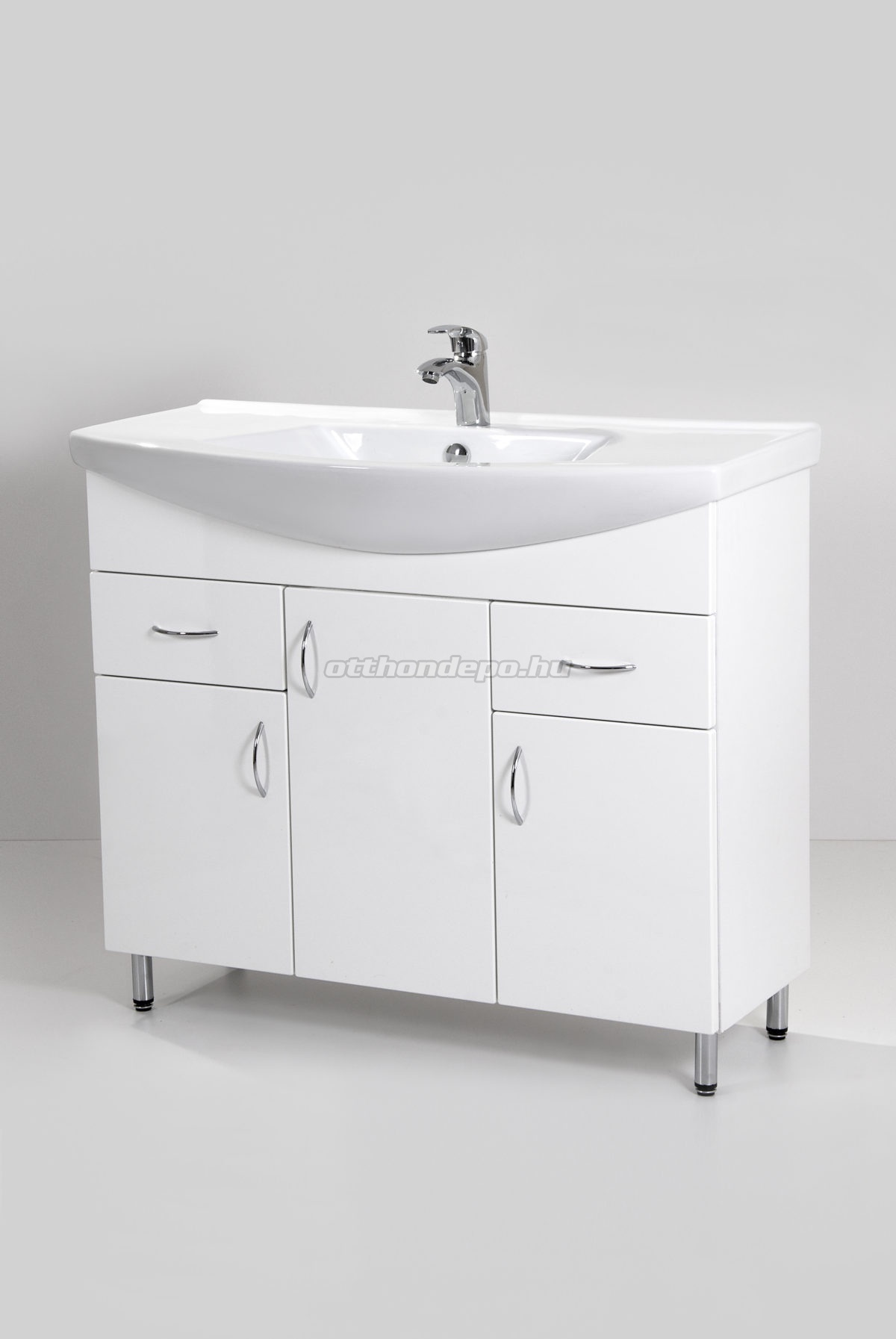 HB Fürdőszobabútor, Standard 100 mosdós fürdőszoba szekrény, 100 cm