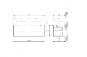 Frdszobabtor, tBoss, Nola 120 4F 2M, alsszekrny mosdval