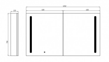 Wellis, Tenerife tkr LED vilgtssal 120x12x70 cm, WB00325