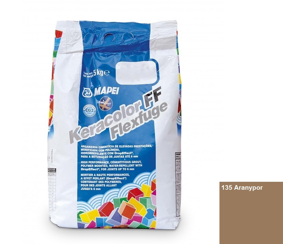 Fugz, Mapei, Keracolor FF Flex Nr.135 Aranypor, 5 kg