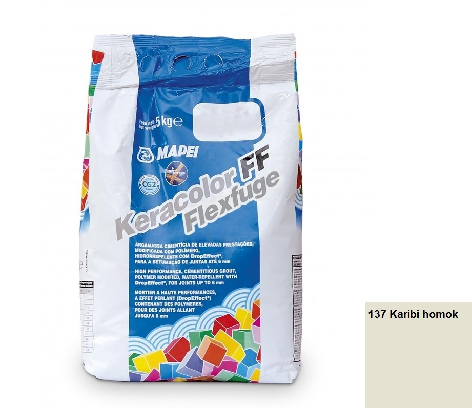Fug�z�, Mapei, Keracolor FF Flex Nr.137 Karibi homok 5 kg