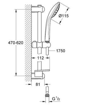 Grohe, Euphoria zuhanygarnitra Mono, 27266001