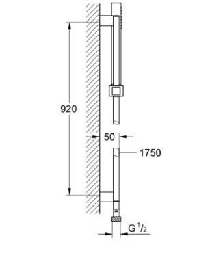 Grohe, Euphoria Cube zuhanyszett 900 mm-es zuhanyrddal, 27700000