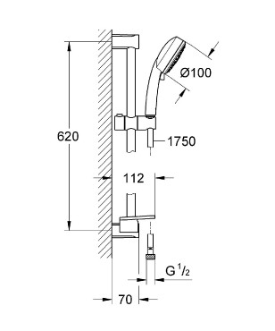 Grohe, Tempesta Cosmopolitan 100 III zuhanyszett, 27929002