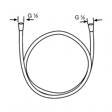 Kludi, Logoflex, zuhanycs 200 cm, 6105705-00