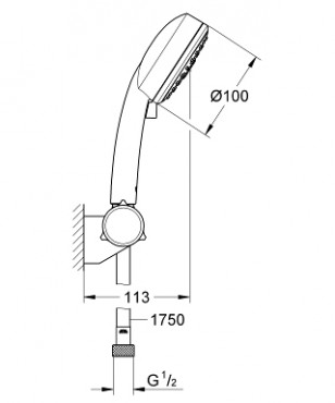 Grohe, New Tempesta 100 III zuhanyszett, 27584002