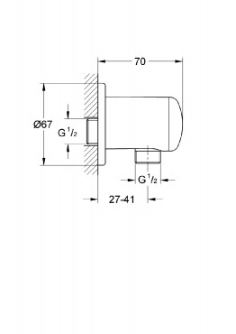 Grohe, Relexa Plus fali csatlakoz (knyk) krm 28671000