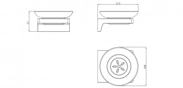 Wellis, Mamba, szappantart�, fali, matt fekete, WE00111 I.o.