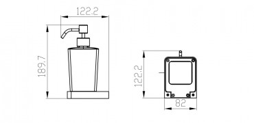 Wellis, Capri, szappanadagol�, kr�mozott f�m/porcel�n, WE00125 I.o.