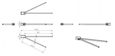 T�r�lk�z�tart�, Wellis, Capri WE00126, leng�, dupla karos, kr�mozott f�m, 45 cm