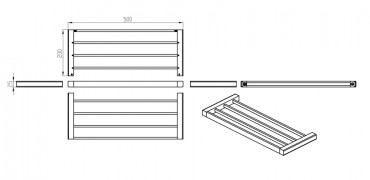 Wellis, Capri, t�r�lk�z�tart� polc, kr�mozott f�m, WE00128 I.o.