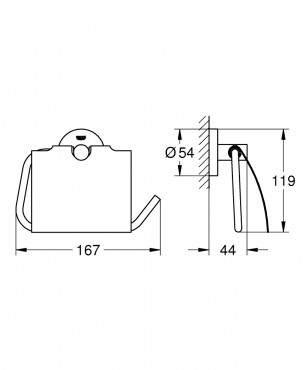 Grohe, Essentials WC-papr tart fedllel, 40367001 I.o.