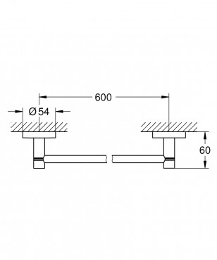 Grohe, Essentials fali frdleped tart, 600 mm, 40366001 I.o.