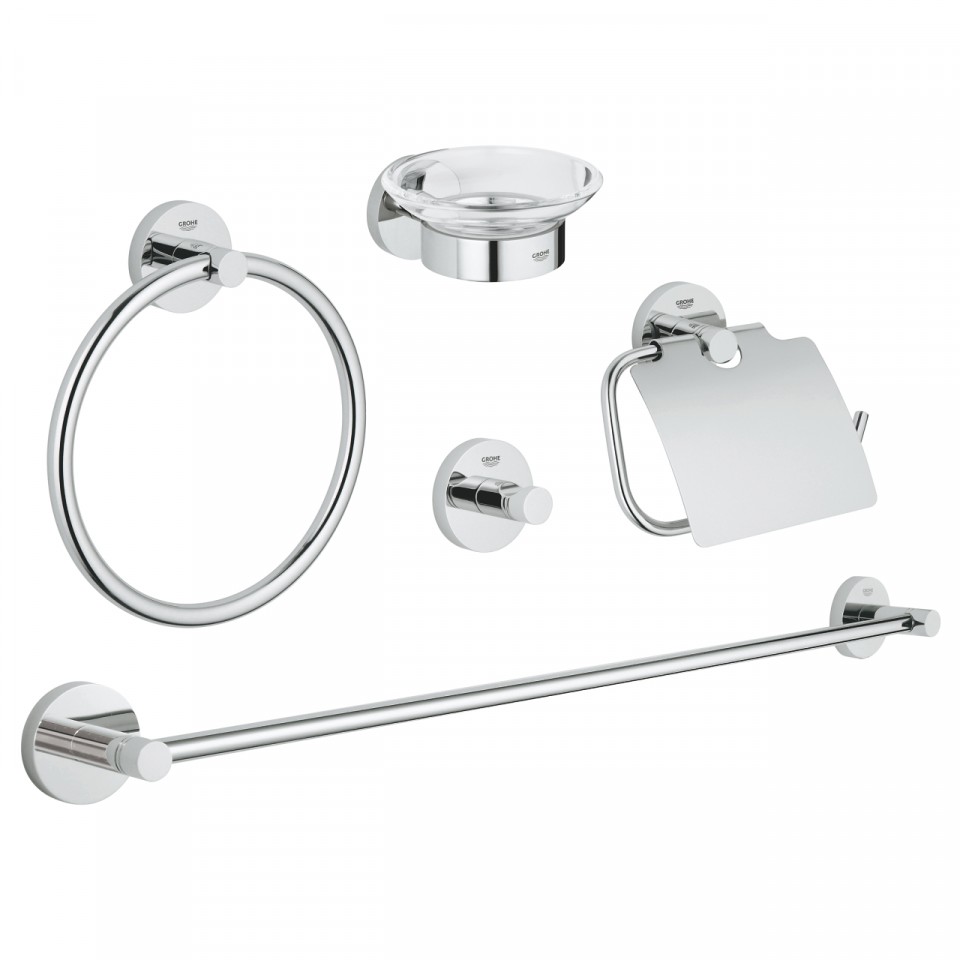 Grohe, Essentials f�rd�szobai kieg�sz�t�k�szlet 5 az 1-ben, 40344001